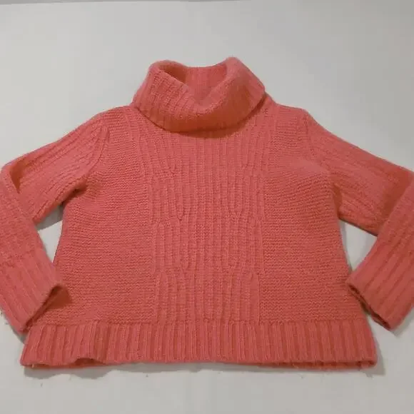 Banana Republic Sweater Womens XL Pink Strawberry Turtleneck Wool Alpaca - Picture 9 of 9